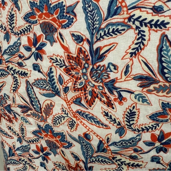 J. McLaughlin Rue Coral/Blue Linen Floral Sleeveless Shift Dress Medium NEW $218 - Picture 16 of 16